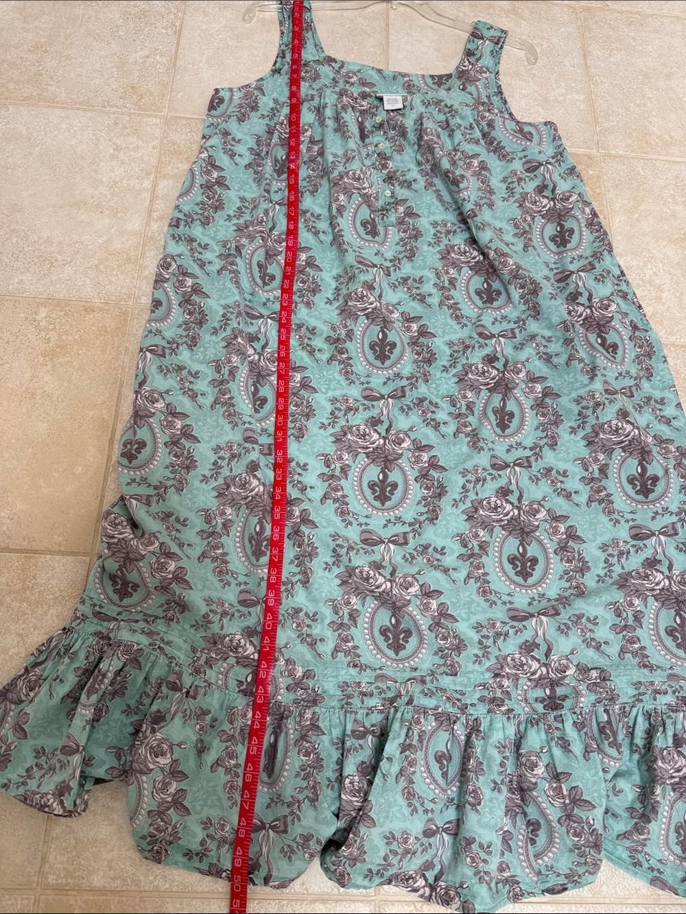 SOFT SURROUNDINGS maxi dress with Pockets and Ruffle hem size XL - Picture 7 of 8